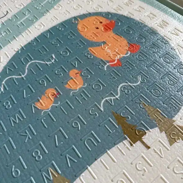 Бебешко килимче Makki отблизо – пътека с патета върху XPE пяна