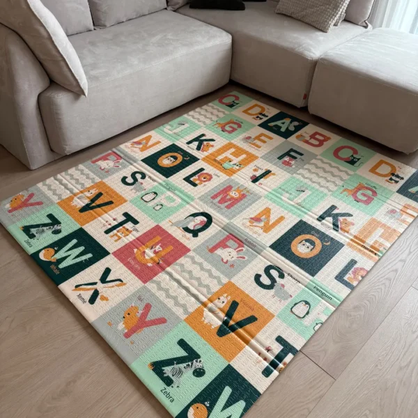 Дебело килимче за игра 1.5 см с размер 150 х 180 см - Мече и Букви