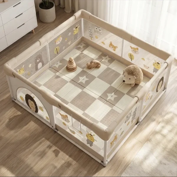 Комплект Кошара за игра с килимче 120 х 120 см Makki Таралежче от kilimche.bg