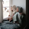 Детско пончо с ушички